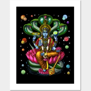 Hindu God Vishnu Posters and Art